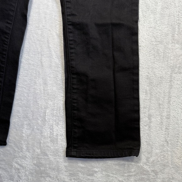 Lauren Jeans Co Ralph Lauren Womens Black Denim Straight Leg Pants Size 8P - Picture 5 of 13